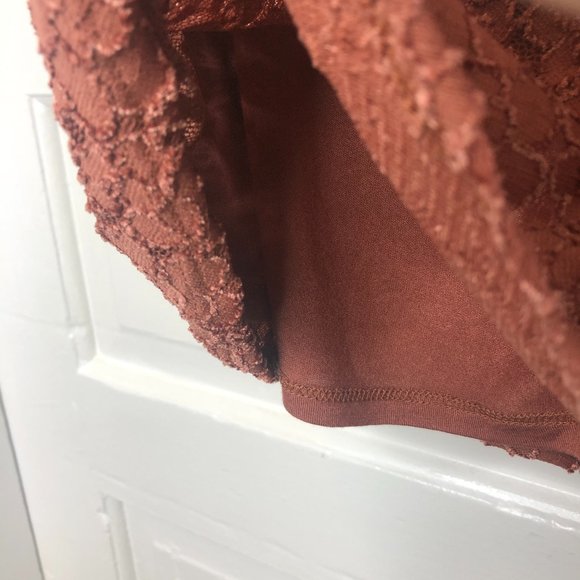 Eri + Ali Anthropologie Orange Lace Tank Small - Picture 4 of 4